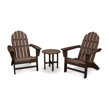 POLYWOOD Vineyard 3-Piece Adirondack Set - Mahogany